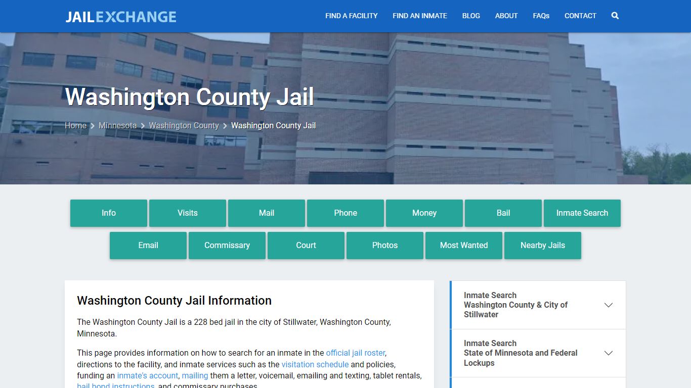 Washington County Jail, MN Inmate Search, Information